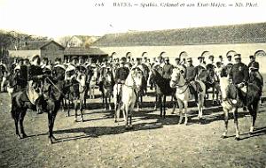 Batna - Spahis - Le Colonel et son Etat-Major